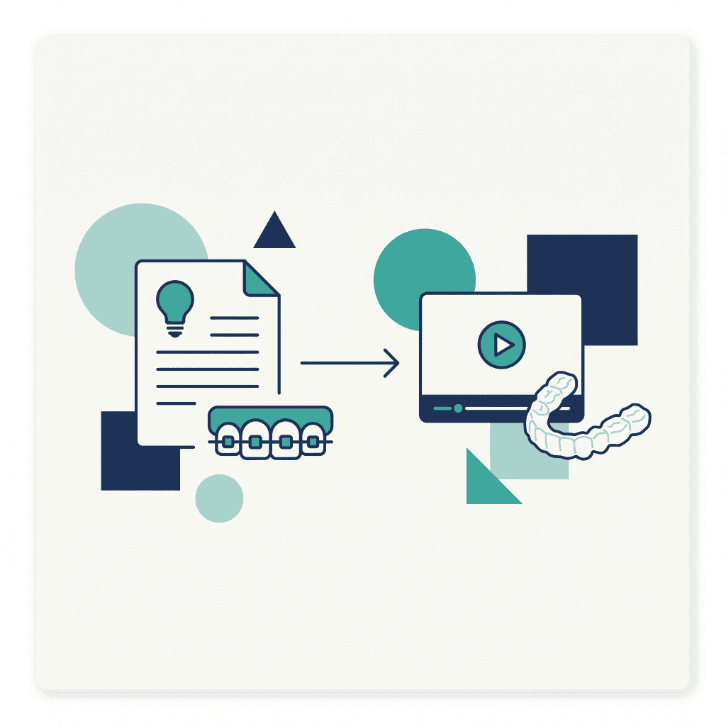 Orthodontic content marketing about braces and clear aligners