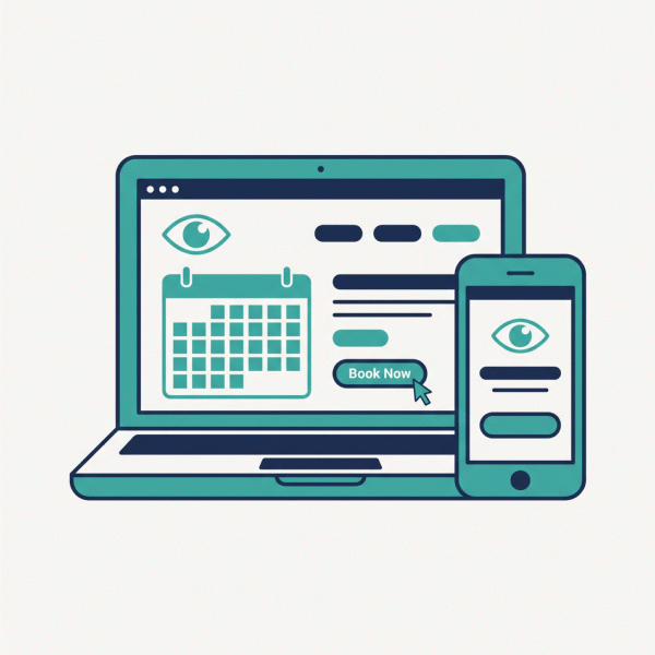 Optometry practice website design by an optometrist marketing agency