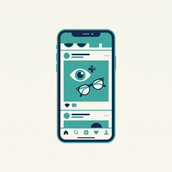 Social media ads for an optometry practice about eye health